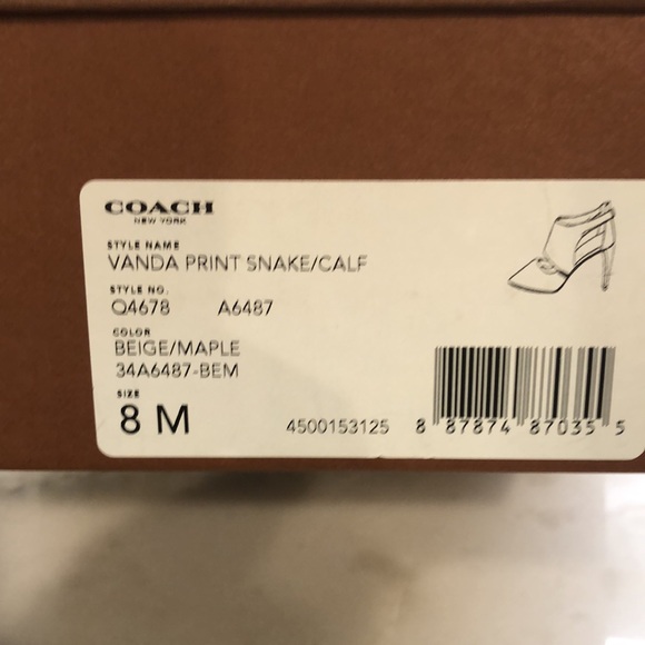 COACH Snake print leather pumps!!! - Picture 7 of 7